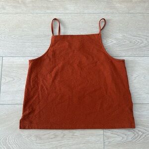 Madewell Seersucker Apron Tank Top